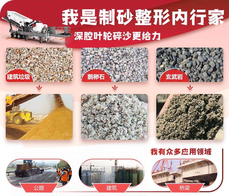 移動(dòng)式制砂機(jī)應(yīng)用領(lǐng)域 移動(dòng)式制砂機(jī)應(yīng)用領(lǐng)域