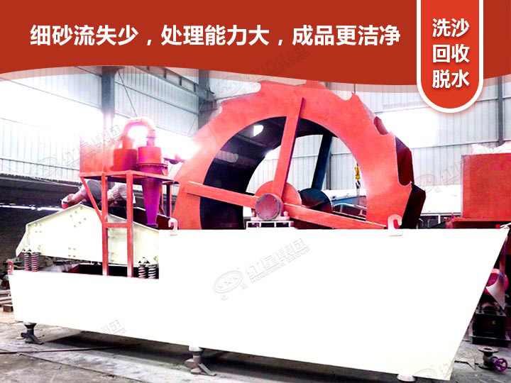 輪式洗砂回收一體機洗沙，更干凈
