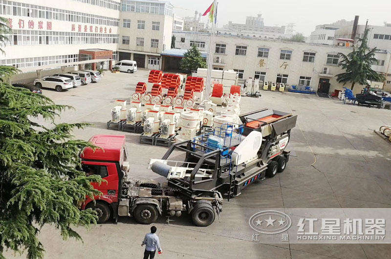 紅星移動(dòng)制砂機(jī)價(jià)格便宜，發(fā)往客戶現(xiàn)場