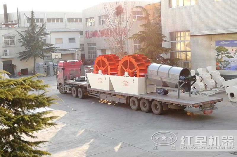 一套洗沙機(jī)械設(shè)備發(fā)往河南周口 一套洗沙機(jī)械設(shè)備發(fā)往河南周口