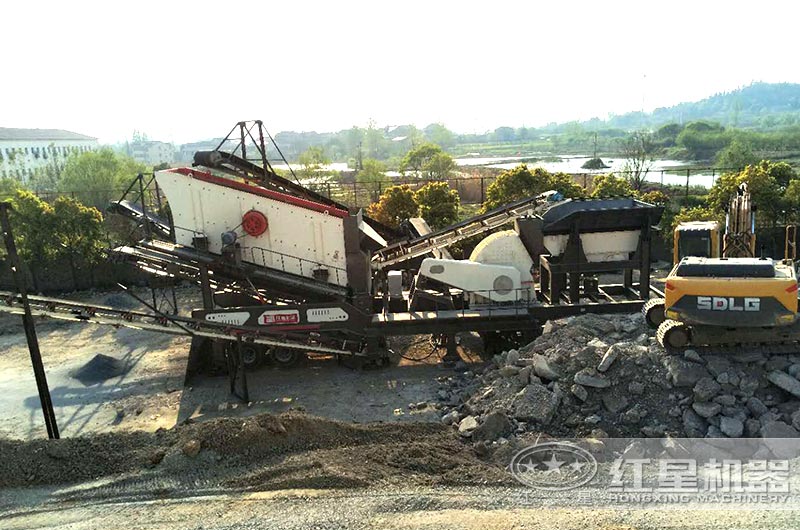 重錘式移動碎石機生產線圖 重錘式移動碎石機生產線圖