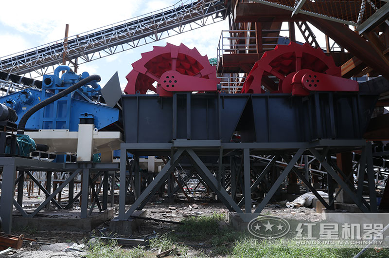 洗砂機聯機作業現場 洗砂機聯機作業現場